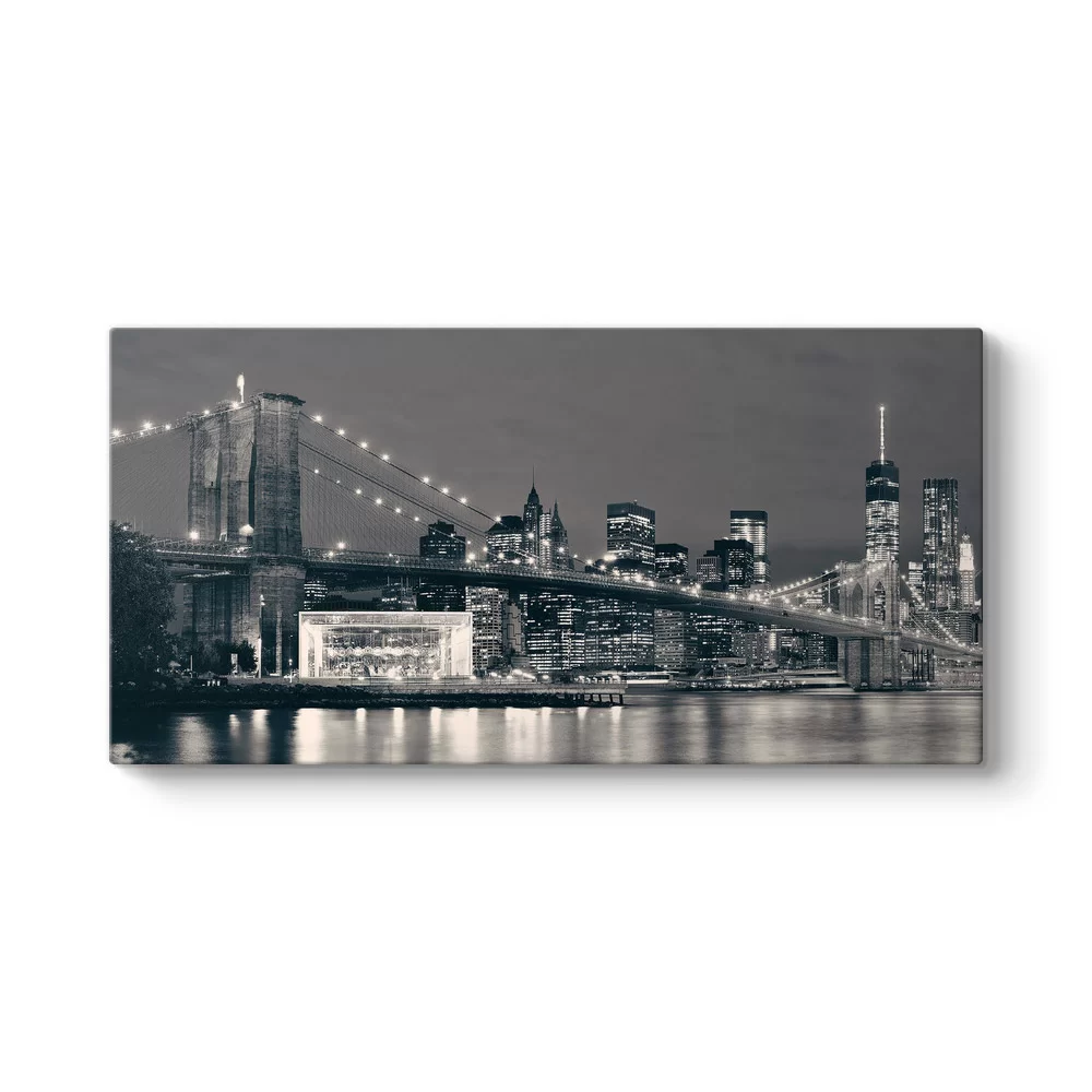 Siyah Beyaz Brooklyn Köprüsü - Model 5
